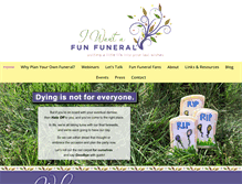 Tablet Screenshot of iwantafunfuneral.com